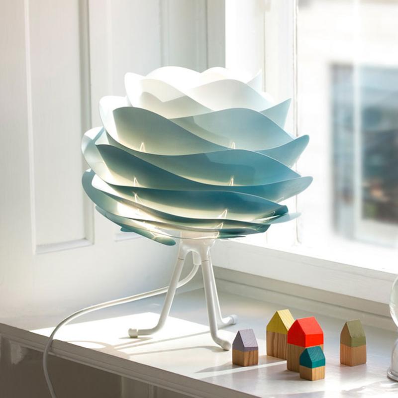 UMAGE CARMINA MINI LAMPE BLEUE/TRÉPIED BASE BLANC