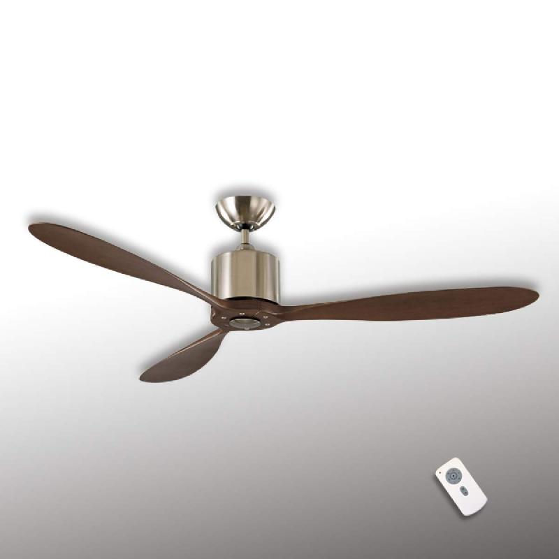 CASAFAN VENTILATEUR DE PLAFOND AEROPLAN ECO, CHROMÉ, NOYER