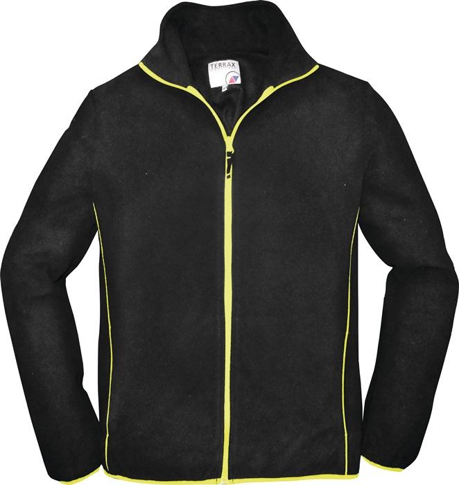 Veste en polaire pour homme taille XXL noir/limette 100 % PES TERRAX_0