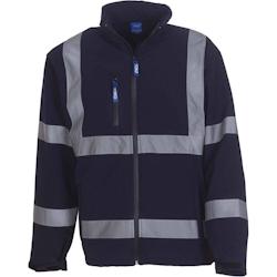 Veste softshell haute visibilité  marine T.L Yoko - L bleu polyester 6933883200301_0
