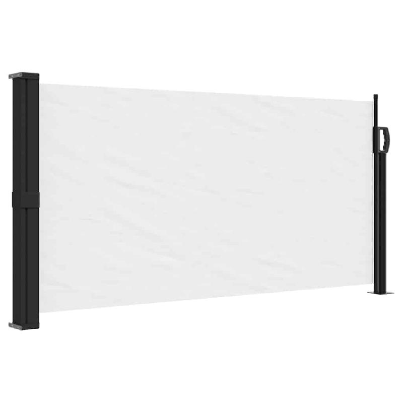 VidaXL Auvent latéral rétractable blanc 100x500 cm Modèle Solis Vent - 4004391_0