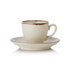 Lot de 6 tasses à espresso et soucoupes en Porcelaine 0,09 L sable  H 75 mm Was Germany - beige porcelaine 4044925129350_0