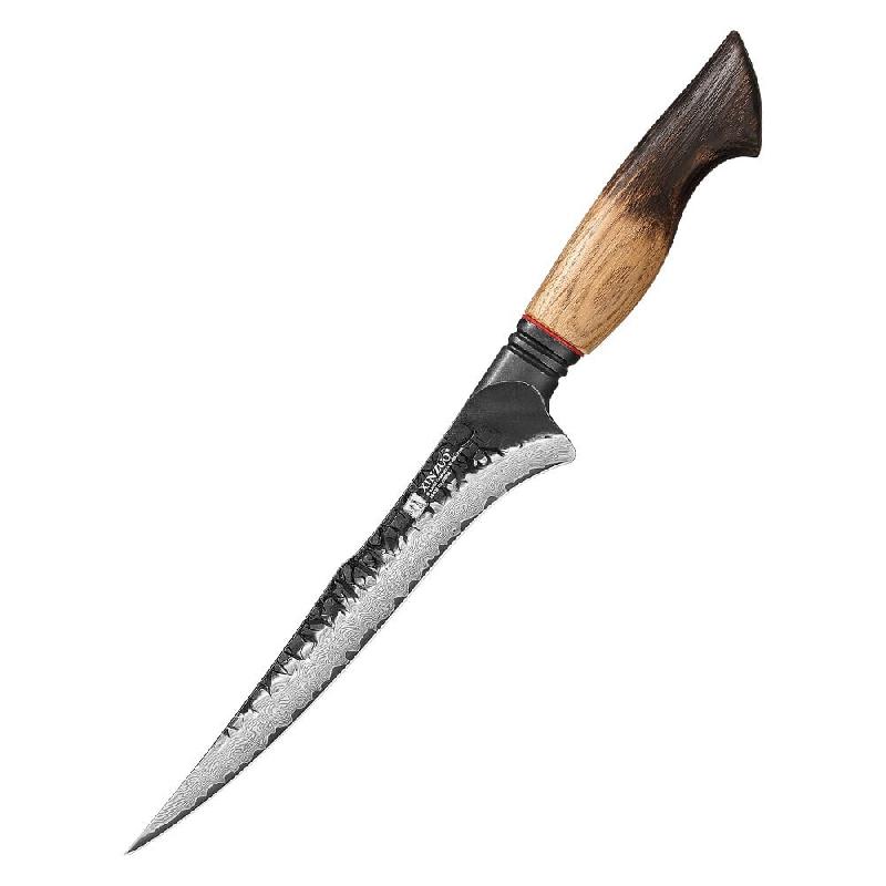 XinZuo - Lime à bois Damascus - Série X06 Mo - 19 cm - fabriqué en acier damas à 67 couches - multicolore X06-YD_0