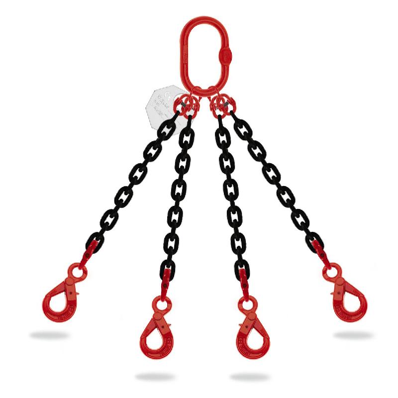 Élingue chaîne 4 brins - diamètre 20 - crochet automatique - sans crochet raccourcisseur - ECA42002_0