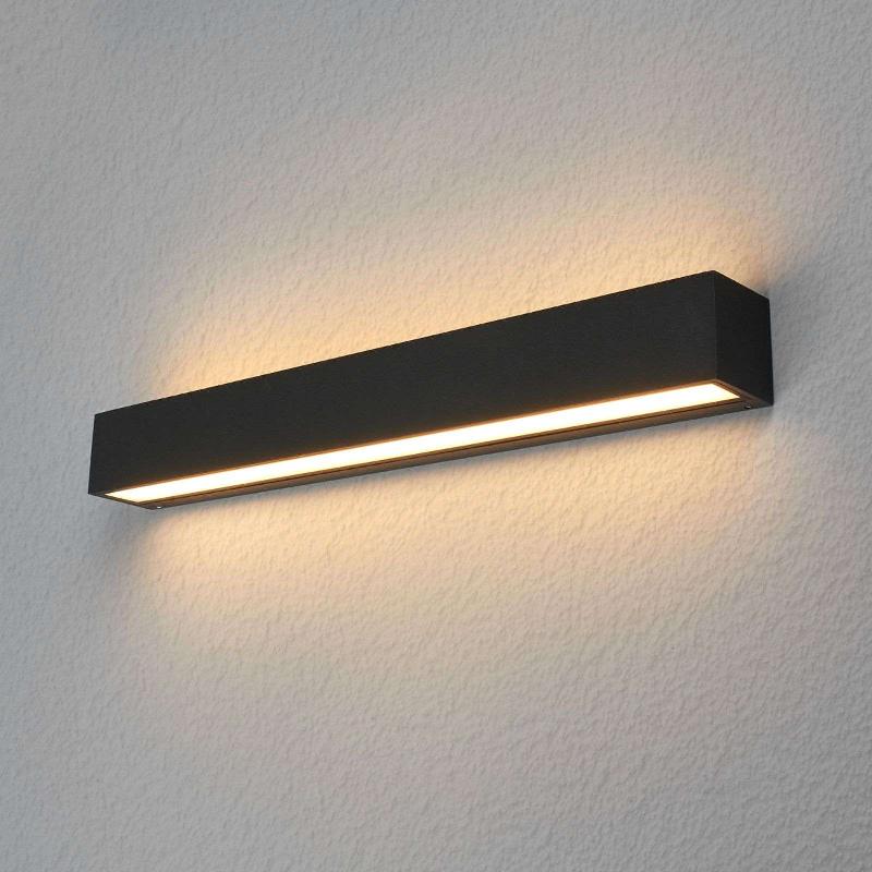 Applique d'extérieur LED courbe Siara, gris foncé, Luminaire.fr