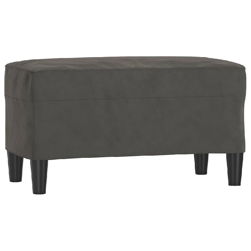 BANC BANQUETTE 70 X 35 X 41 CM VELOURS GRIS FONCÉ 02_0010481_0