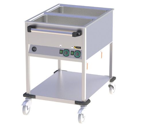 Bmac2 - Chariot bain marie - 2 cuves GN 1/1 - Sofinor - 1,4 kW - 650x900x900 mm_0