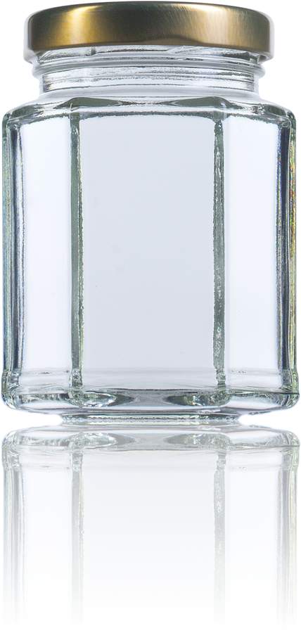 Bocal hexagonal en verre blanc 116 ml - Twist Off TO 48 - Code 008081-270_0