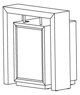 Caisse Cubic Styl 1000 - Meuble classique pour salon de beauté - 1 tiroir avec clé, 4 niches, porte avec étagère intérieure - Made in France_0