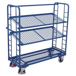 Chariot avec 3 étagères grillagées_0
