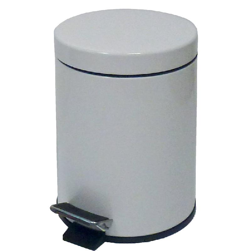 Collecteur à pédale JVD 3 L métal blanc_0