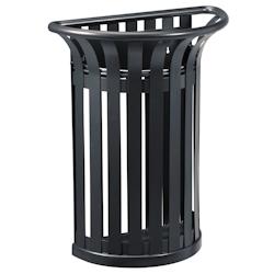 Rossignol - Corbeille extérieure 35L murale TULIPE - anthracite - gris acier 58432_0