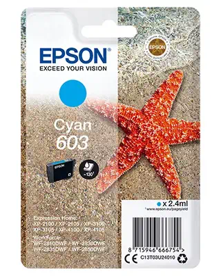 Epson Singlepack Cyan 603 Ink_0