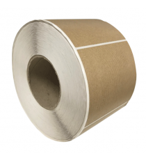 Étiquettes 110x100 mm - Papier kraft natural bois - Bobine échenillée de 1 000 étiquettes - Mandrin 76 mm_0