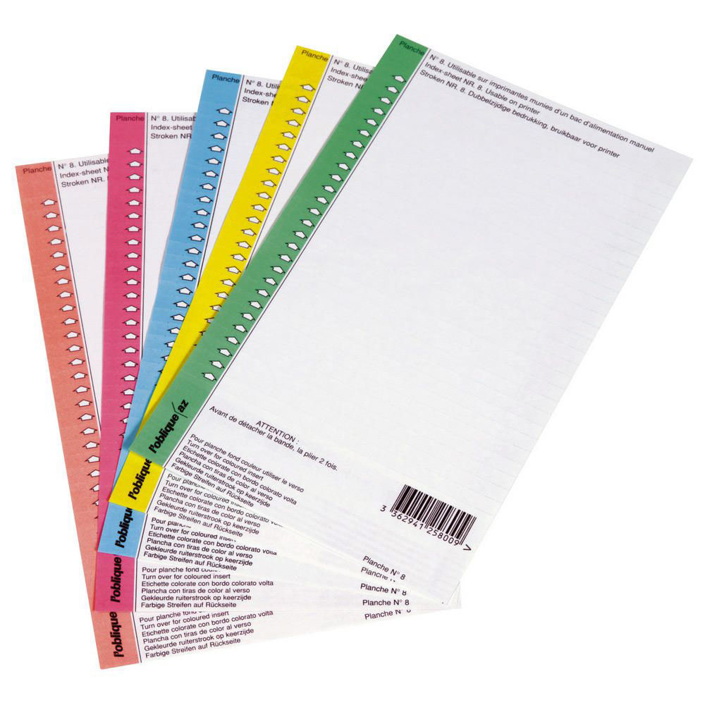 ETIQUETTES POUR DOSSIERS SUSPENDUS - N°8 POUR DOSSIER ARMOIRE - COLORIS ASSORTIS - SACHET DE 250 ETIQUETTES