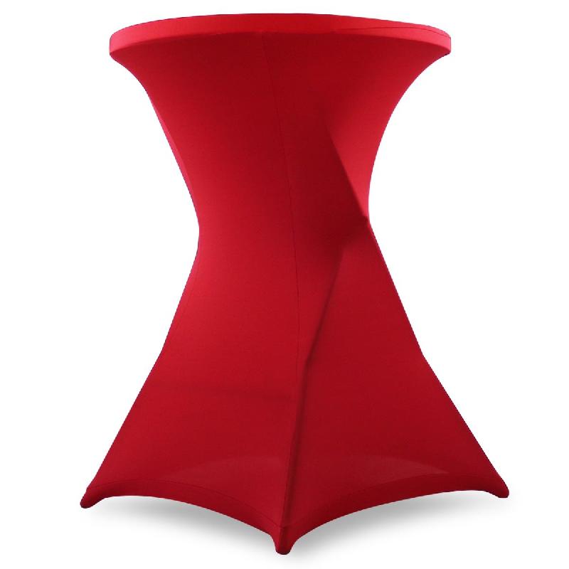 Housse rouge élastique pour mange-debout pliant - 110x80 cm - Usage professionnel intérieur/extérieur_0