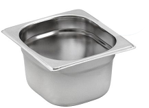 Lot de 10 bacs gastronormes GN 1/6 - inox 18/10 - différentes hauteurs et capacités - marque Sammic_0