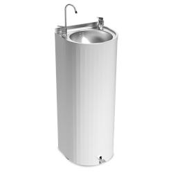 MOBINOX-Fontaine d'eau à colonne avec pédale 350x300x850 mm. Sans refroidissement. - stainless steel 8434029618588_0