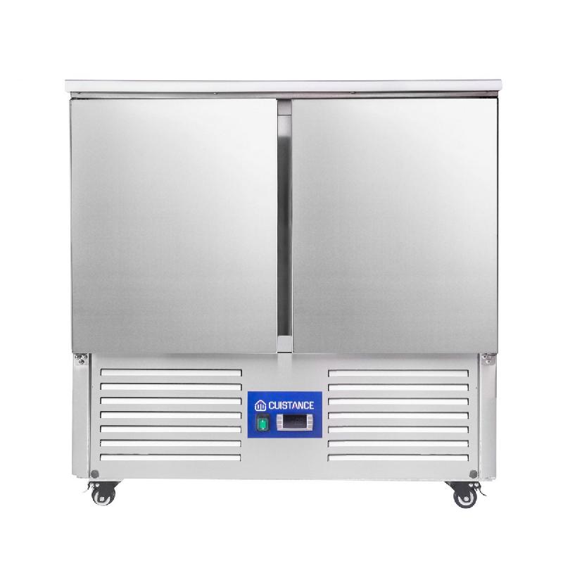 Saladette 2 portes positive avec compartiment gn sur le dessus 250 l hauteur 885 mm - S900-CT_0