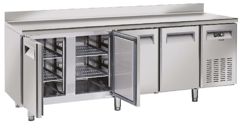 Table réfrigérée avec dosseret 4 portes - 2250x700x850 mm - CTARD4P_0