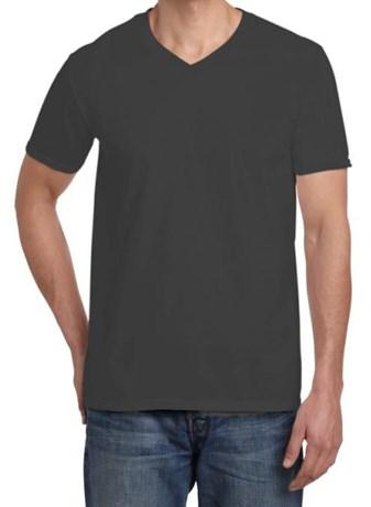 TEE-SHIRT MANCHES COURTES COL V ANTHRACITE T.S