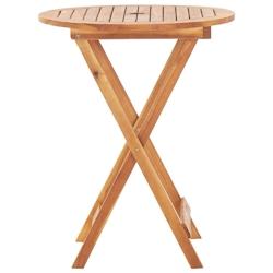VidaXL Table pliable de jardin 60x75 cm bois d acacia massif - marron Bois massif 46346_0