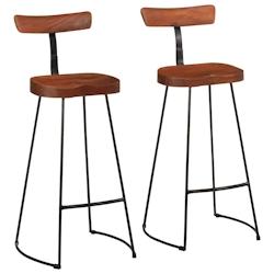 VidaXL Tabourets De Bar Lot De 2 49x43x103 Cm Bois De Manguier Massif - 4013524_0