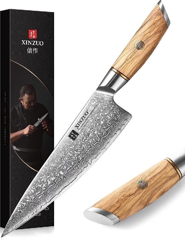 XinZuo - Couteau de chef Damas - Série B37 Lan - multicolore B37-CS_0