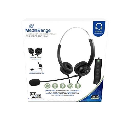 MEDIARANGE MROS304 ÉCOUTEUR/CASQUE ARCEAU NOIR, ARGENT_0