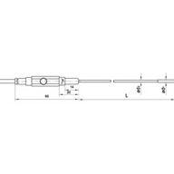 Capteur de température thermocouple gainé, longueur 100 mm, Ø 1.5 mm - Référence : FTA15L0100_0