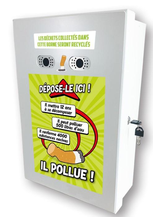 Cendrier urbain ludique et préventif - Stickers inclus pour inciter les fumeurs à jeter leurs mégots_0