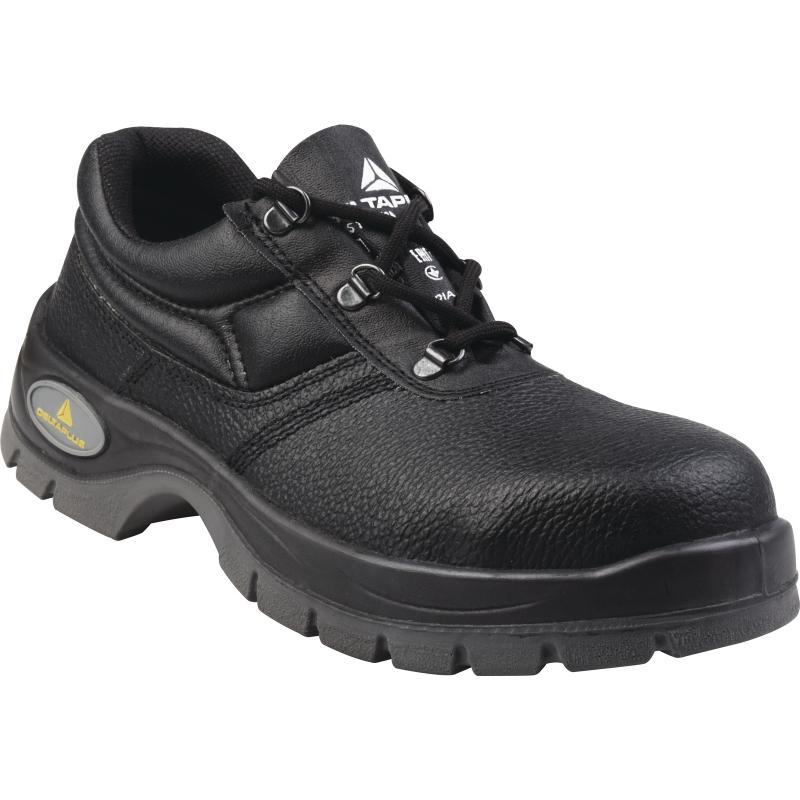 Chaussures de sécurité basses en cuir croupon pigmenté - JET2S1 avec semelle PU bi-densité_0