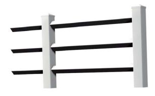 Clôtures PVC - GYT - 3 lisses 64 x 64 mm en losange_0