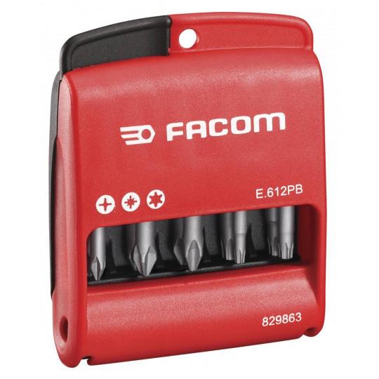 FACOM Lame Porte-Embouts 1/4 6 Pans - 125mm, Chromée, Prise Moletée - Qualité Pro