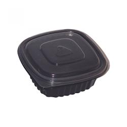 FHC evolupack FHC - 500Pcs - Cassolette carré noire micro-ondable  137x137mm H45mm 400ml - plastique FHC210CC1_0