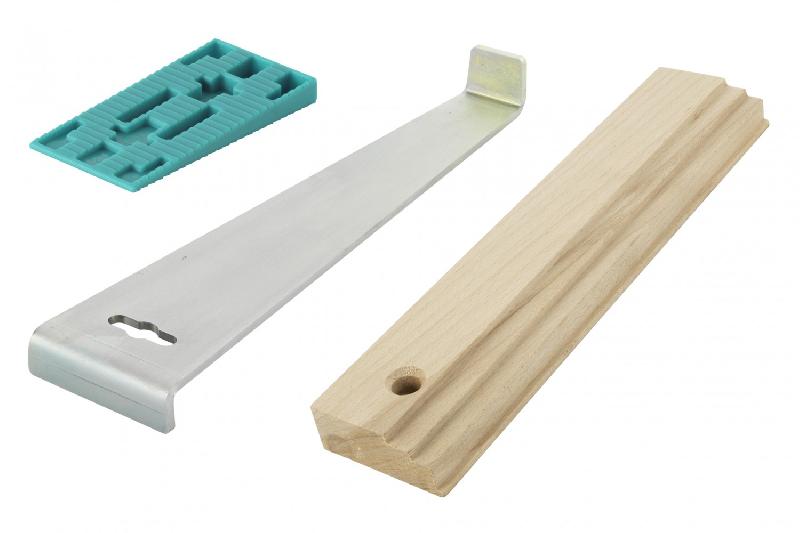 Kit spécial stratifié WOLFCRAFT - tire lame, cale de frappe et 20 cales de dilatation_0