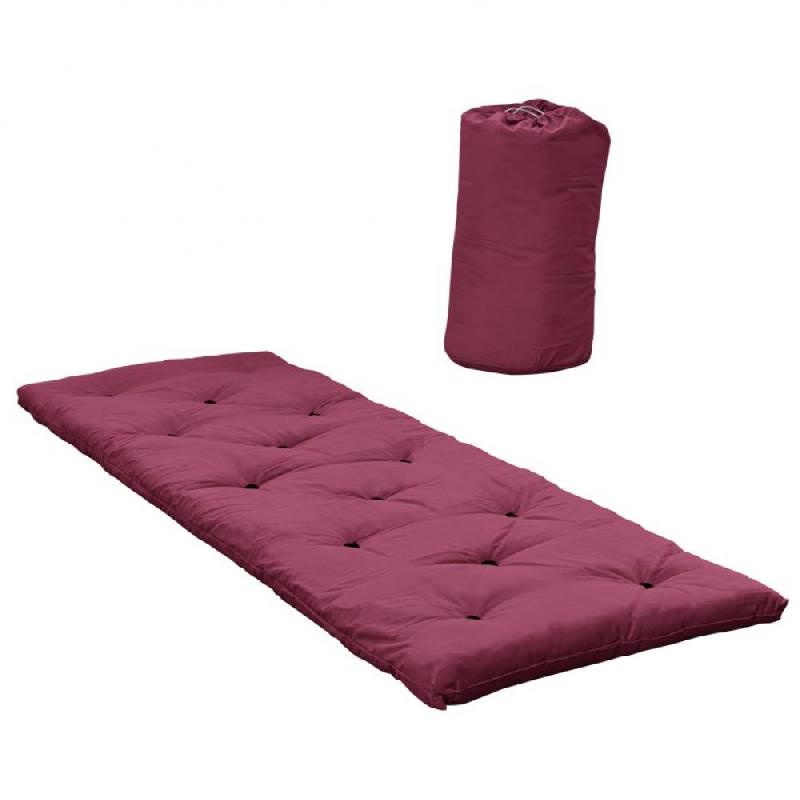 Lit futon Bed in a Bag - Bordeaux - Matelas 70x190 cm - Tissu coton et polyester_0