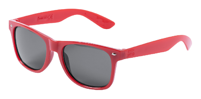 Lunettes de soleil en RPET - Protection UV 400 - Couleur rouge - Poids 25g_0