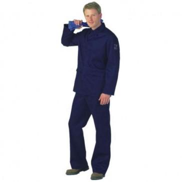 Pantalon multirisques Techline bicolore marine/gris - tissu Megatec traité Proban, taille 52 - MUZELLE DULAC/HASSON_0