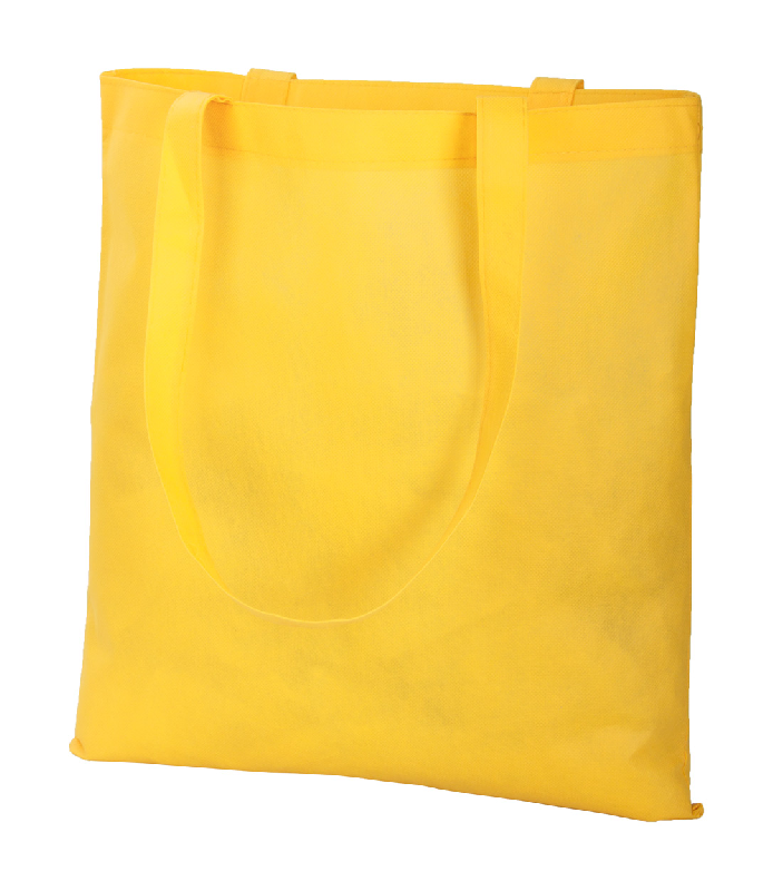 Tote bag non-tissé - coutures cousues - anses longues - 70 g/m² - couleur jaune_0