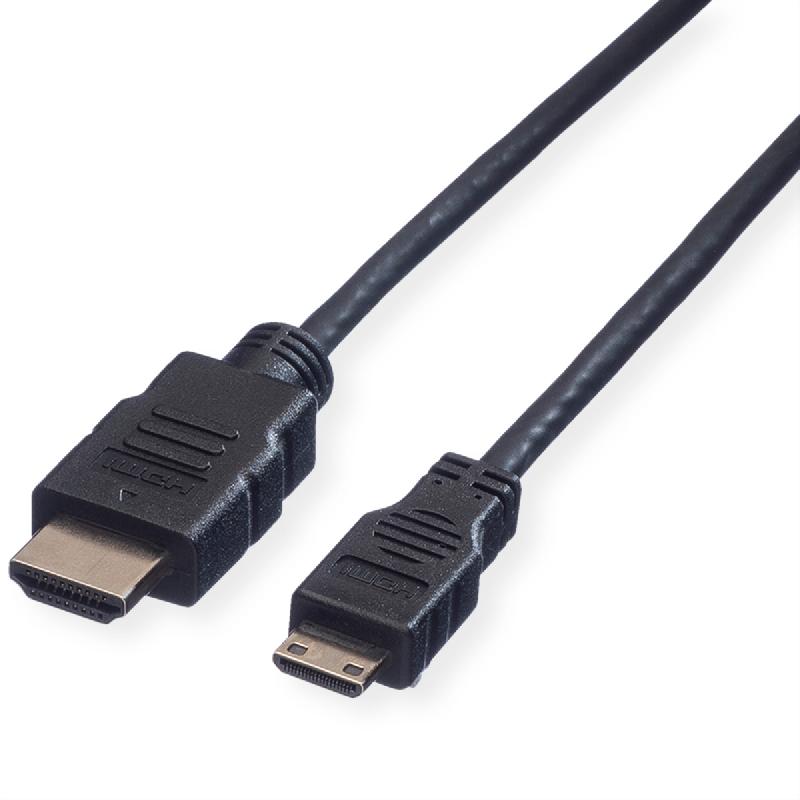 Value câble hdmi high speed avec ethernet, hdmi m - mini hdmi m, 2 m_0