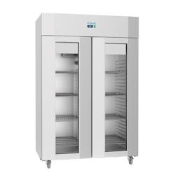 Vitrine réfrigérée positive 1400L Polar Série U - argenté Acier inoxydable 18/10 UA042_0