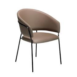 AC ANGEL CERDA Angel Cerdá Chaise en similicuir vison foncé 4088C 57 x 61 x 81 - gris fourrure 8435631001775_0