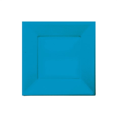 ASSIETTE CARRÉE 23 CM PS TURQUOISE (VENDU PAR 20 LOTS DE 25)