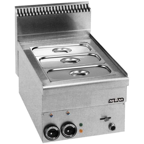Bain-marie professionnel électrique MBM - cuve en inox - vidange en façade - capacité Gastronorme_0