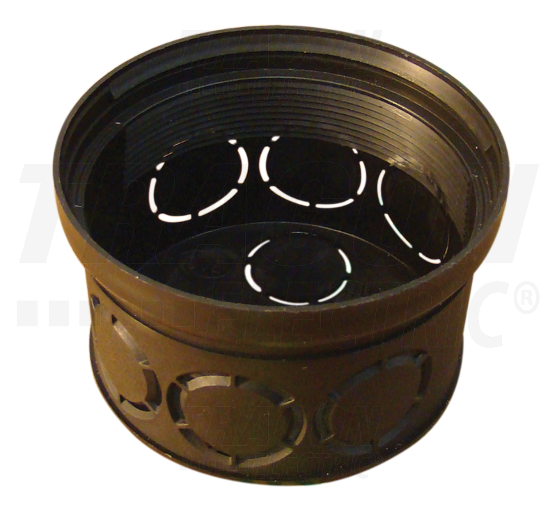 Boîte de jonction perforée - encastrée noire 70×45mm_0