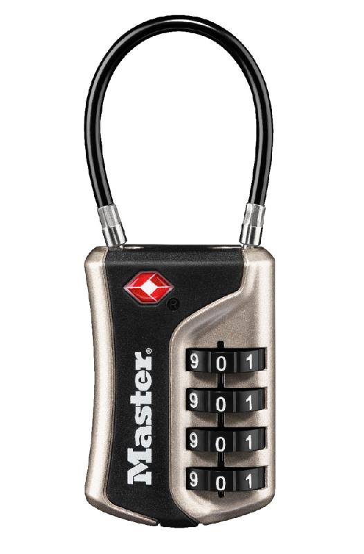 Cadenas à combinaison MASTER LOCK - Zinc - Corps 35 mm - Anse Acier - Usage intérieur_0
