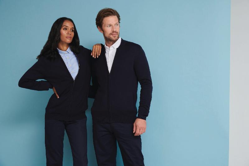 Cardigan zippé unisexe Henbury - Réf: H718 - 50% coton / 50% acrylique_0