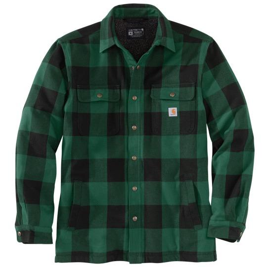 Chemise à carreaux flanelle doublée sherpa jac txl vert/noir - CARHARTT - s1104911g54xl - 786318_0