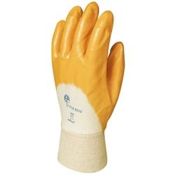 Coverguard - Gants manutention jaune en nitrile et coton Interlock EUROSTRONG 9310 (Pack de 10) Jaune Taille 7 - 3435241093073_0